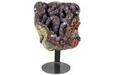 Unique, Amethyst Geode Section on Metal Stand - Uruguay #113192-2